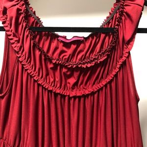 Red Tiered Maxi Dress